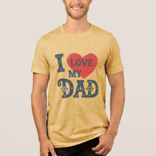Kühne Liebe für Vater - Herzliche grafische Gestal Tri-Blend Shirt