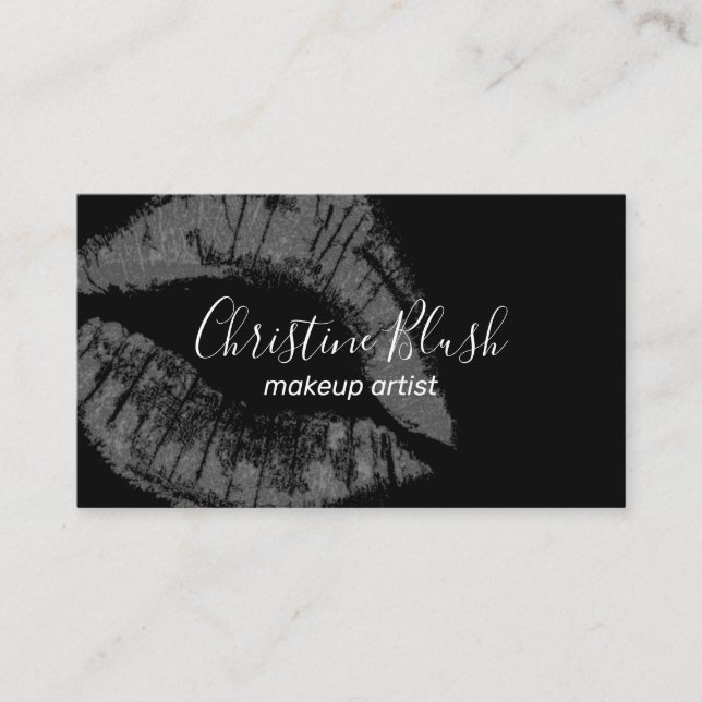 Kühne Lipstick Kiss MUA Business Card Visitenkarte