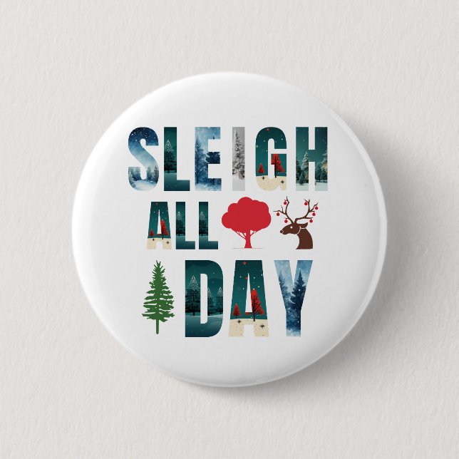 kühne Masken Buchstaben Winterszenen 'Sleigh All D Button (Vorderseite)