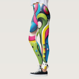 Kühne, mehrfarbige Abstrakte Frauen Leggings