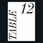 kühne minimale zeitgenössische Schwarz-weiße Hochz Tischnummer<br><div class="desc">kühne minimale zeitgenössische Schwarz-weiße Hochzeitsstimmung Tischnummer</div>