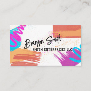 kühne, moderne abstrakte, farbenfrohe künstlerisch visitenkarte