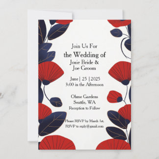 Kühne moderne asiatische schicke Hochzeitseinladun Einladung