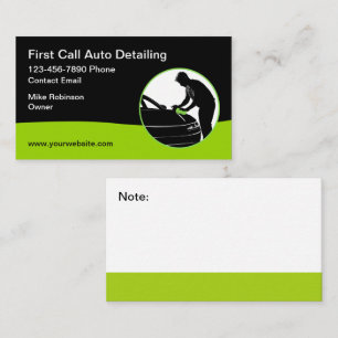 Kühne moderne Auto-Detaillierte Visitenkarten Visitenkarte