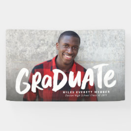 Kühne moderne coole Graduierte ein Foto Abschluss Banner