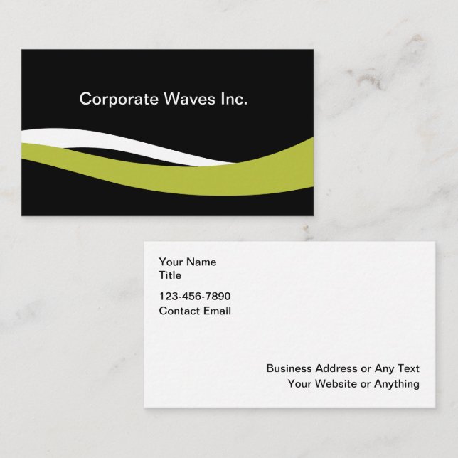 Kühne moderne Corporate Business Cards Design Visitenkarte (Vorne/Hinten)