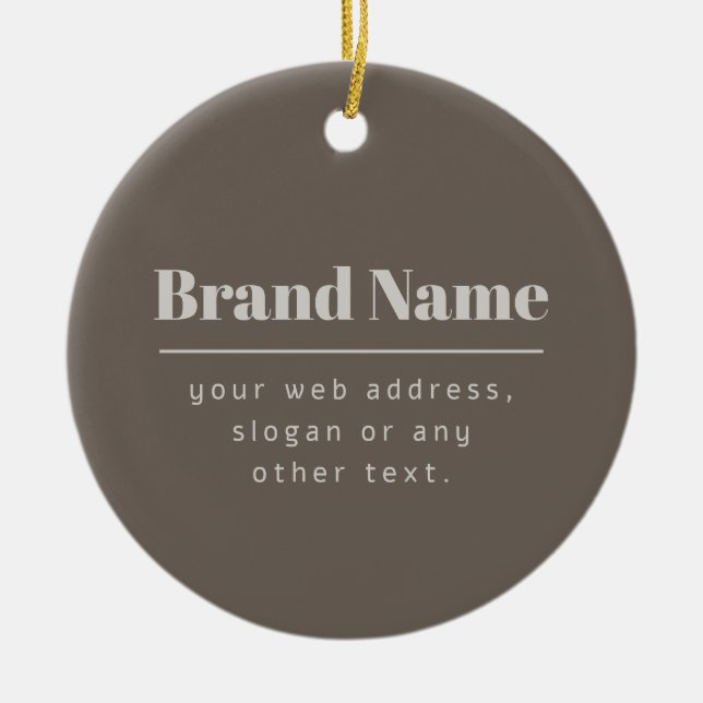 Kühne moderne dunkle und hellbeige Marke oder Unte Keramik Ornament (Vorne)