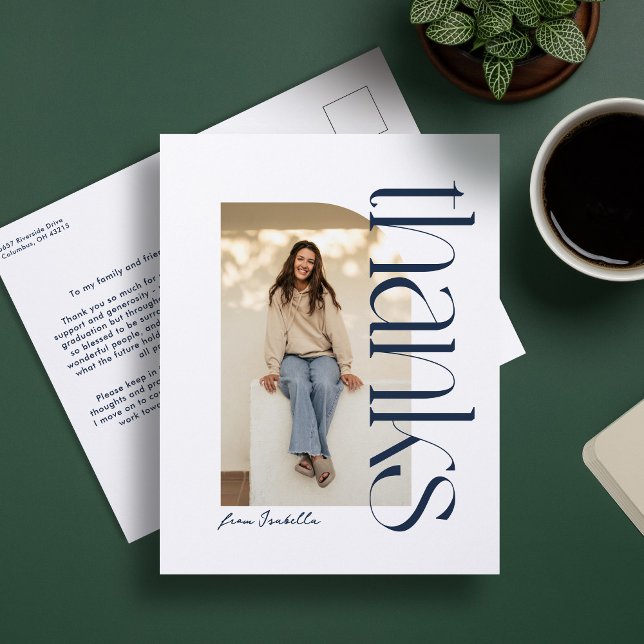 Kühne moderne ein Foto Marine Abschluss vielen Dan Postkarte (Von Creator hochgeladen)