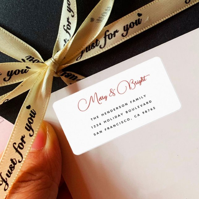 Kühne moderne, einfache, fröhliche und helle Rücks Adressaufkleber (Von Creator hochgeladen)