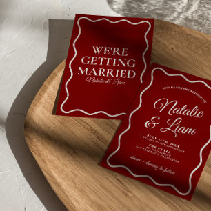 kühne moderne farbenfrohe Whimsical Retro Funky We Einladung