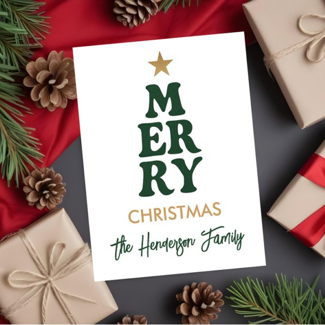 kühne moderne frohe Weihnachten Postkarte (Von Creator hochgeladen)