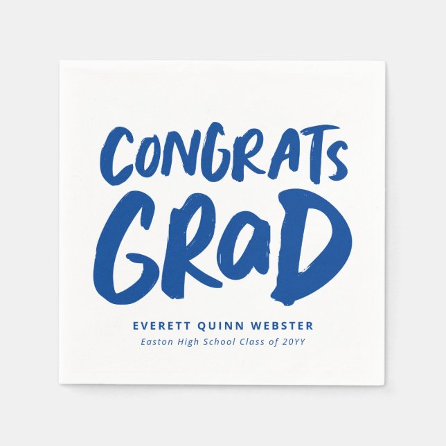 Kühne moderne Glückwunsch Abitur-Party Serviette (Vorderseite)