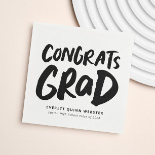 Kühne moderne Glückwunsch grad personalisierter Ab Serviette