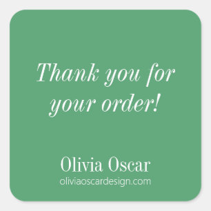 Kühne moderne Kelly Green Simple Business Vielen D Quadratischer Aufkleber