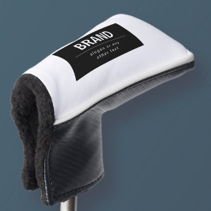 Kühne, moderne Marke oder Firmenname Schwarz/Wei Golf Headcover