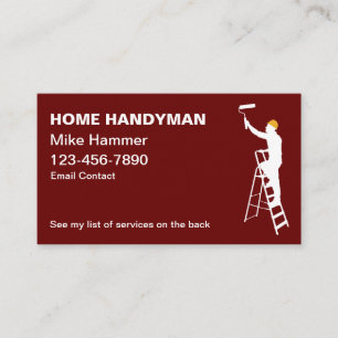 Kühne moderne Maskuline Handyman Business Cards Visitenkarte