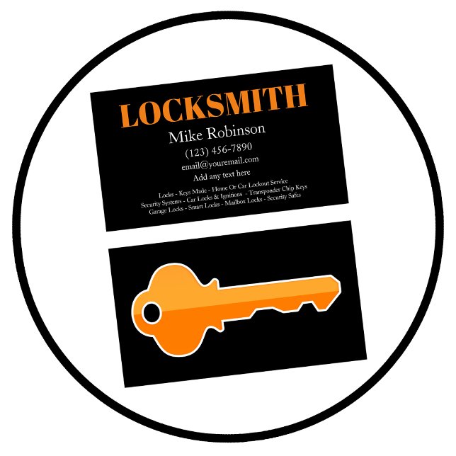 Kühne moderne Schlossdienstleistungskarte Visitenkarte (Locksmith)