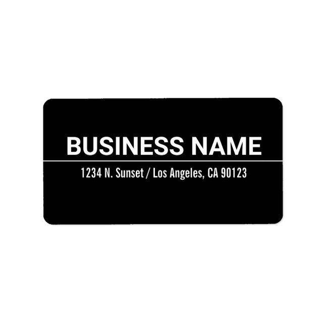 Kühne moderne Schwarz-weiße Rücksendeadresse Adressaufkleber (Vorne)