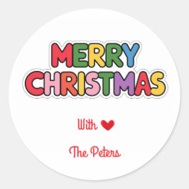 Kühne moderne Weihnachtsaufkleber Runder Aufkleber