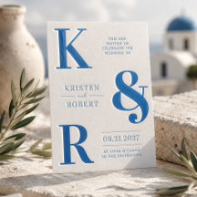 Kühne Monogramm-Hochzeit