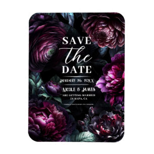 Kühne Moody Blumen Schwarze Verzauberte Florale Ho Magnet