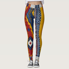 Kühne Muster für ein dynamisches Look-Vivid Mosaik Leggings
