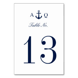 kühne Nautic Style Minimal Wedding Tischnummer