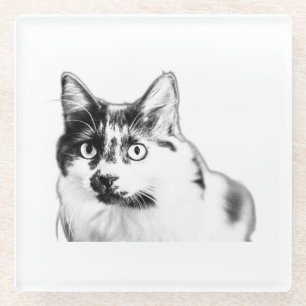 Kühne, neugierige Cat Ink Untersetzer