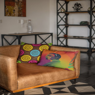 kühne Pop Art Afrikanischer Amerikaner mit Locat Lendenkissen