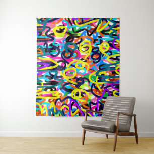 kühne Pop Art Wandteppich