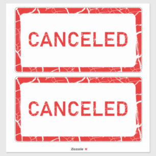 kühne Red CANCEE Notice Aufkleber