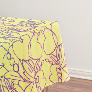 kühne, reiche Blüten  Tischdecke