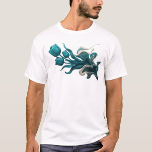 Kühne & schöne abstrakte Blumen-Kunstkomposition T-Shirt