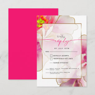 Kühne schöne Scarlet Peony Auswahl RSVP Karte