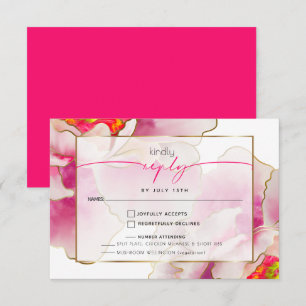 Kühne schöne Scarlet Peony RSVP Karte