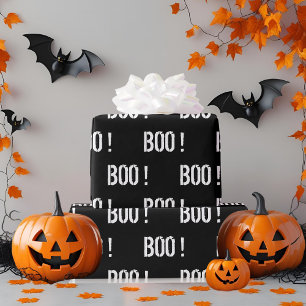 Kühne schwarze "BOO"! Halloween Geschenkpapier
