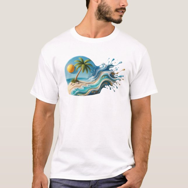 Kühne STRAND ABSTRACT Kunstdrucke T-Shirt (Vorderseite)