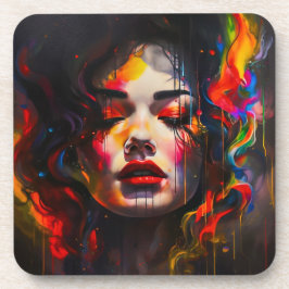 kühne Surreal Portrait Getränkeuntersetzer