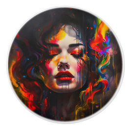 kühne Surreal Portrait Keramikknauf