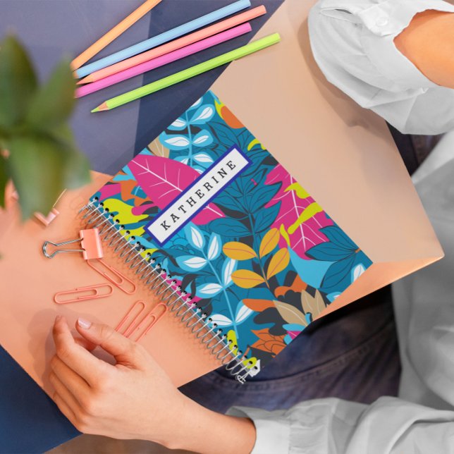 Kühne tropische Blättermuster für kreative Minds Notizbuch (Von Creator hochgeladen)