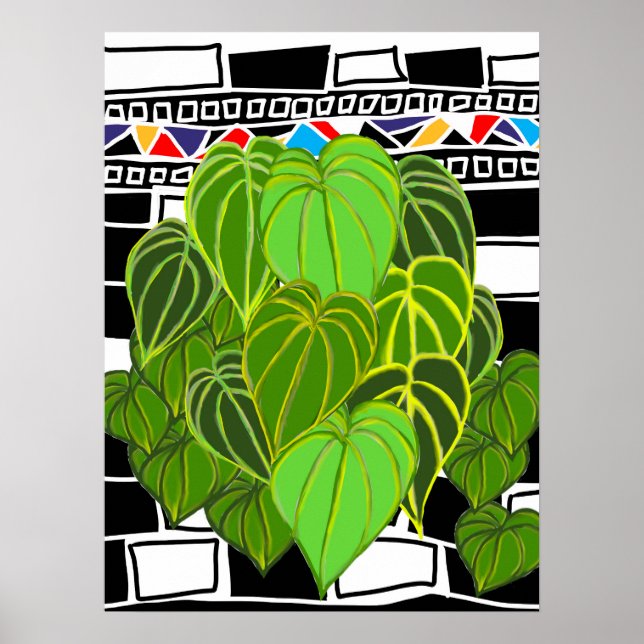Kühne tropische Blumenkunst Poster (Vorne)