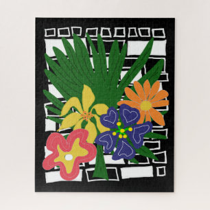 Kühne tropische Blumenkunst Puzzle