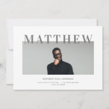 Kühne Typografie Foto Graduierungsparty einladen