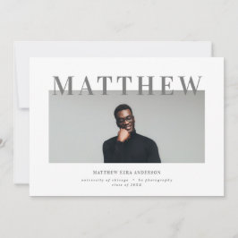 Kühne Typografie Foto Graduierungsparty einladen Ankündigung