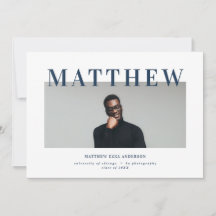 Kühne Typografie Foto Graduierungsparty einladen