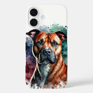 Kühne und fröstlose Boxer Wasserfarbe iPhone 16 Hülle