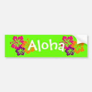 kühne und helle hawaiianische Blume Autoaufkleber