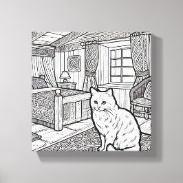 Kühne und leichte Katze #11 Leinwanddruck