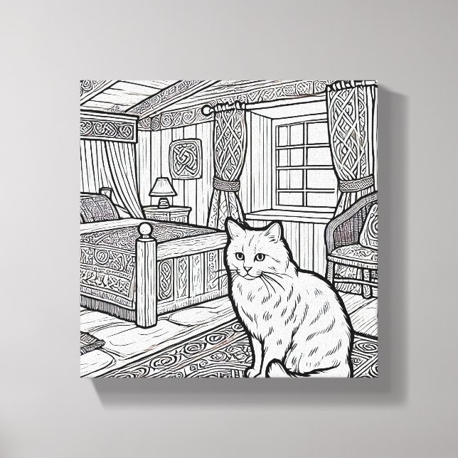 Kühne und leichte Katze #11 Leinwanddruck (Vorderseite)