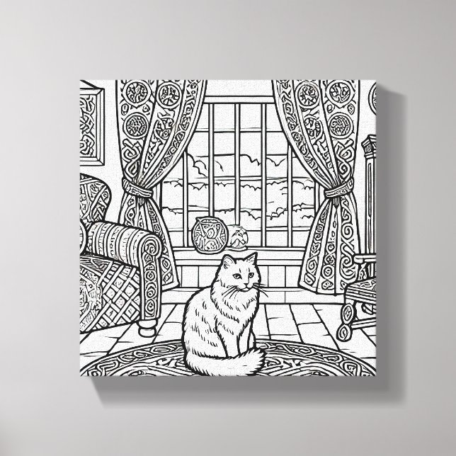 Kühne und leichte Katze #16 Leinwanddruck (Vorderseite)